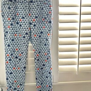 Modern Golf Triangle Print Straight Leg Pants